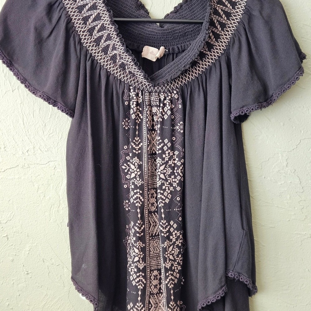 ALTAR'D STATE Aztec Geo Print Blouse‎ Top